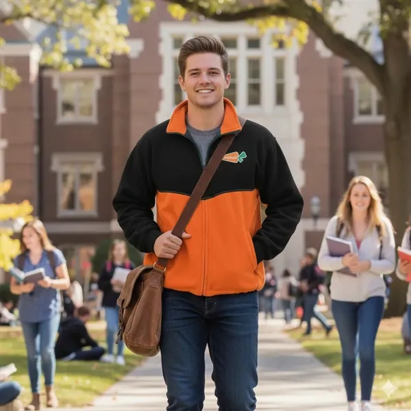 Unisex polar fleece full zip 2-tone jacket - Unisex polar fleece full zip 2-tone jacket - Image 0 of 1