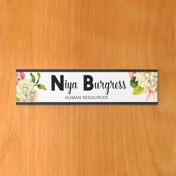 Full Color Wall or Door Name Plate Sign, 2"H x 10"L