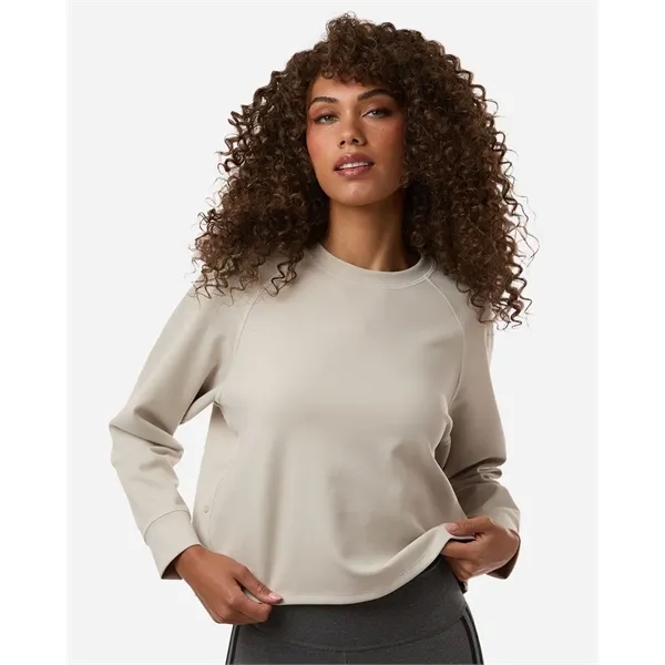Adidas Women's Beyond Side-Snap Crewneck Sweatshirt - Adidas Women's Beyond Side-Snap Crewneck Sweatshirt - Image 0 of 4