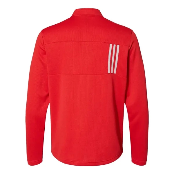 Adidas Men's 3-Stripes Double-Knit Quarter-Zip Pullover - Adidas Men's 3-Stripes Double-Knit Quarter-Zip Pullover - Image 6 of 10