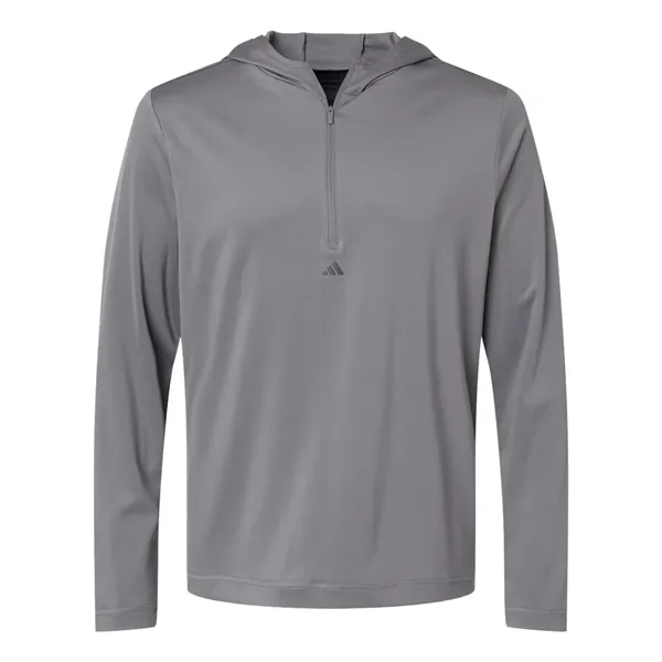 Adidas Men's Lightweight Quarter-Zip Hooded Pullover - Adidas Men's Lightweight Quarter-Zip Hooded Pullover - Image 7 of 8