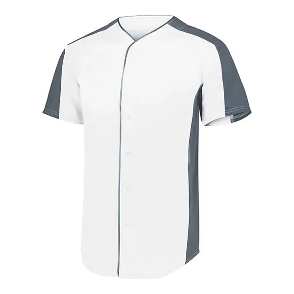 Augusta Sportswear Men's Full Button Baseball Jersey - Augusta Sportswear Men's Full Button Baseball Jersey - Image 10 of 10