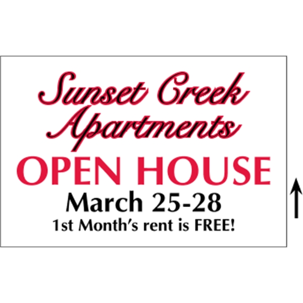 18 "x 12" Corrugated Sign - 2 Colors, 2 Sides