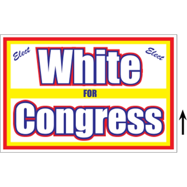 18" x 12" Corrugated Sign - 3 Colors, 1 Side