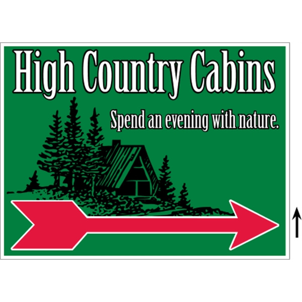 24" x 18" Corrugated Sign - 3 Colors, 2 Sides