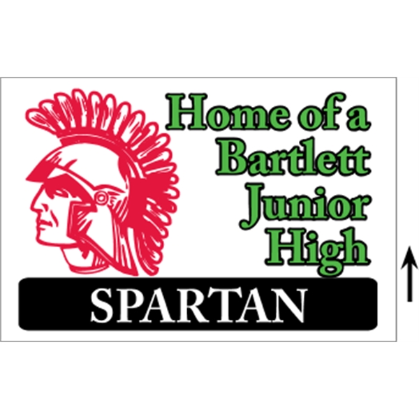 48" x 24" Corrugated Sign - 3 Colors, 1 Side