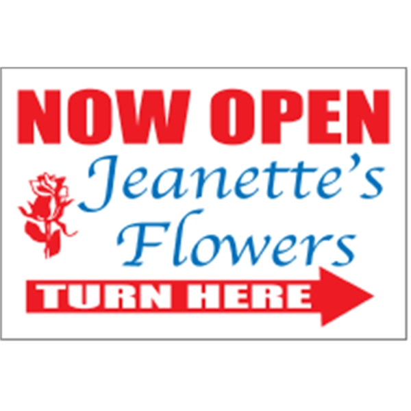36" x 24" Corrugated Sign -  2 Colors, 1 Side