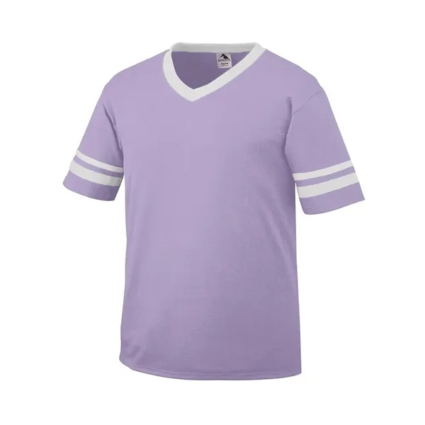 Augusta Sportswear V-Neck Jersey with Striped Sleeves - Augusta Sportswear V-Neck Jersey with Striped Sleeves - Image 32 of 72
