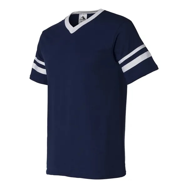 Augusta Sportswear V-Neck Jersey with Striped Sleeves - Augusta Sportswear V-Neck Jersey with Striped Sleeves - Image 43 of 72