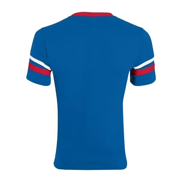 Augusta Sportswear V-Neck Jersey with Striped Sleeves - Augusta Sportswear V-Neck Jersey with Striped Sleeves - Image 67 of 72