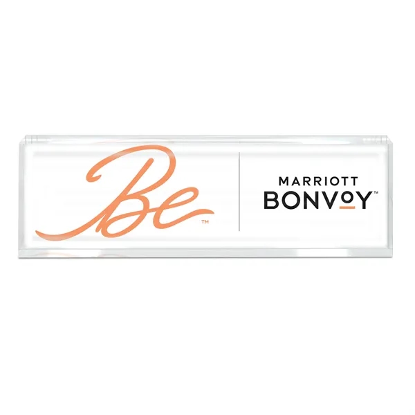 Acrylic Name Block (8" L x 2.5" H x 1.25" thick)