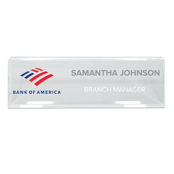Custom Acrylic Name Block (10" L x 3" H x 1.25" thick)
