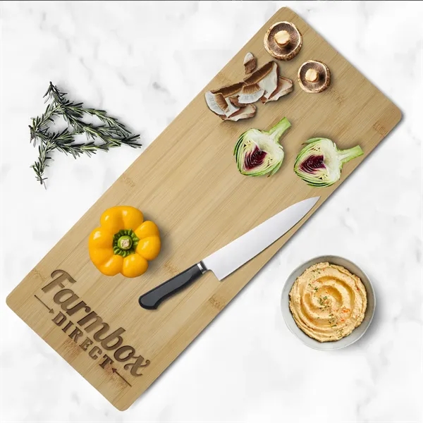 Laser Engraved Charcuterie Bamboo Wood Board, 19.75"x8"x0.5"
