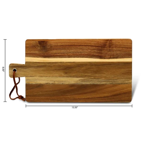Custom Laser Engraved Acacia Wood Cutting Board, 15.75" x 7.9" x 1"