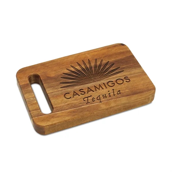 Laser Engraved Acacia Wood Cutting Board, 9" x 6" x 1"