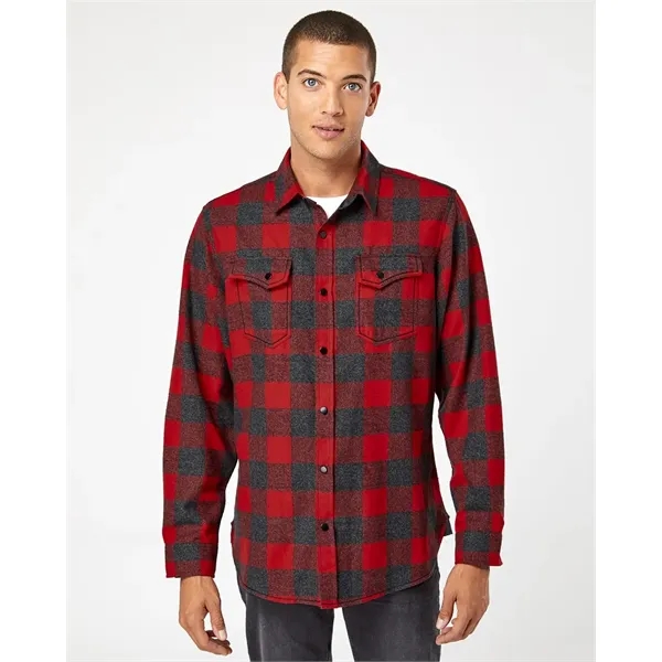 Burnside Men's Snap Front Plaid Flannel Shirt - Burnside Men's Snap Front Plaid Flannel Shirt - Image 0 of 10