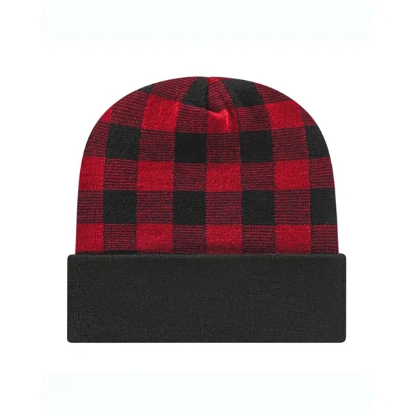 CAP AMERICA USA-Made Plaid Beanie - CAP AMERICA USA-Made Plaid Beanie - Image 0 of 9