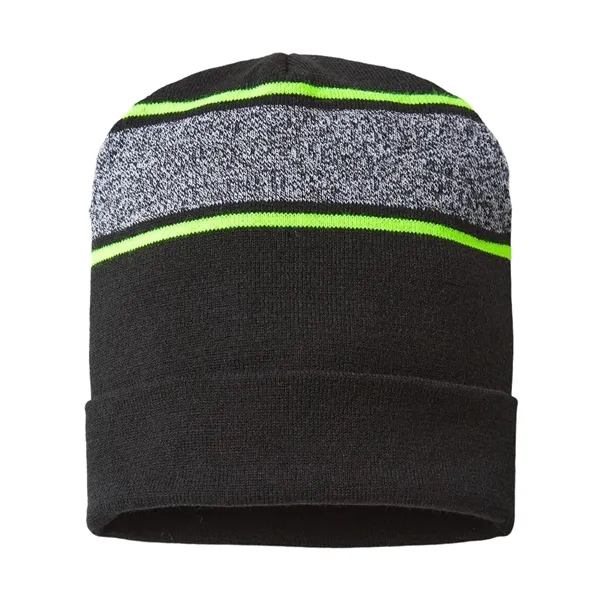 CAP AMERICA USA-Made Variegated Striped Cuffed Beanie - CAP AMERICA USA-Made Variegated Striped Cuffed Beanie - Image 2 of 4