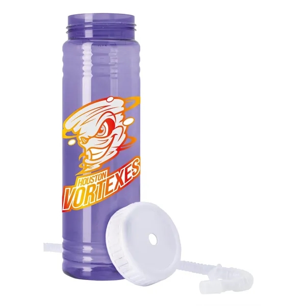 Garyline® Slim Fit Water Bottle With Straw Lid - 24 oz. - Garyline® Slim Fit Water Bottle With Straw Lid - 24 oz. - Image 8 of 37