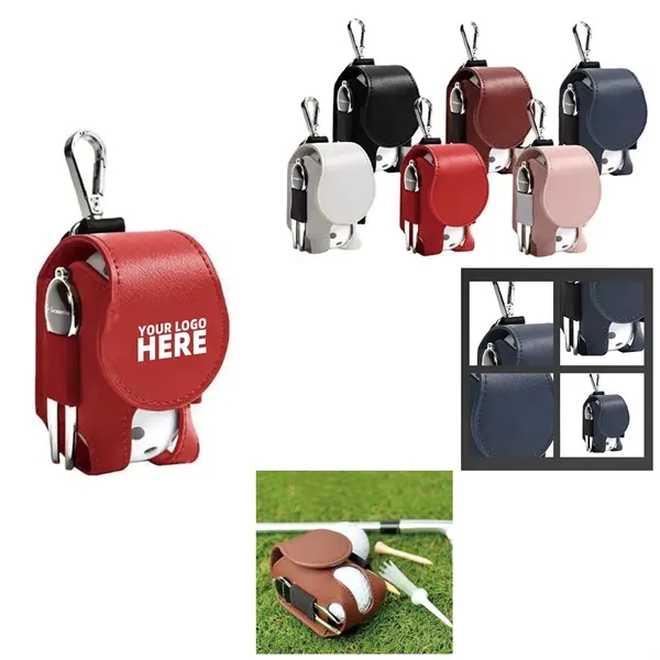 Golf Ball Bag And Tee Holder Carry Pouch