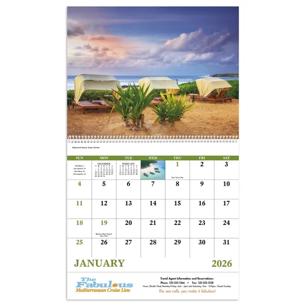 Good Value™ Beach Paradise - Spiral Calendar - Good Value™ Beach Paradise - Spiral Calendar - Image 5 of 31