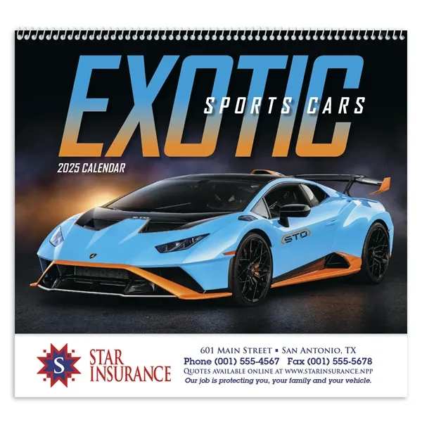 Good Value™ Exotic Sports Cars - Spiral Calendar