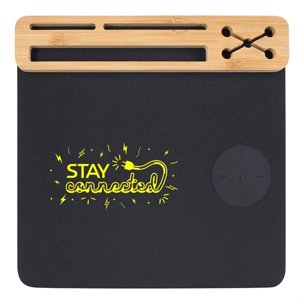 RPET Mouse Pad with 10W Wireless Charger - RPET Mouse Pad with 10W Wireless Charger - Image 8 of 11