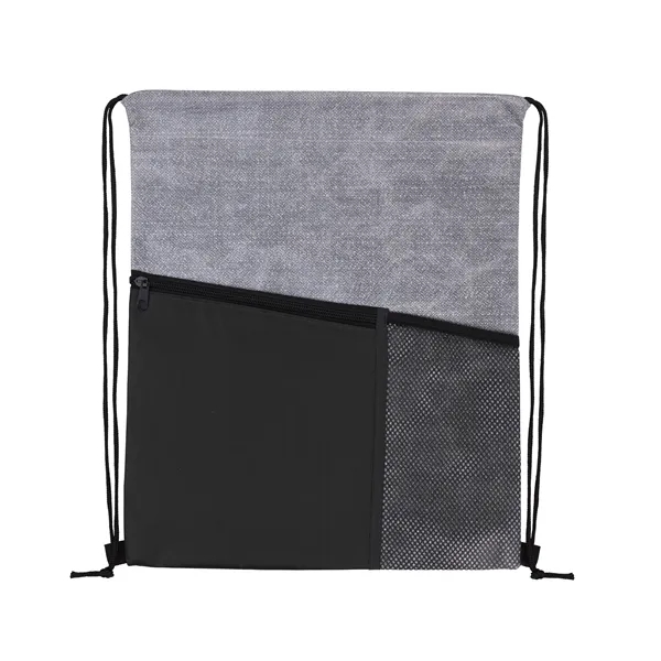Good Value™ Heathered RPET Non-Woven Drawstring Backpack - Good Value™ Heathered RPET Non-Woven Drawstring Backpack - Image 5 of 17