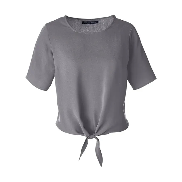 Devon & Jones Women's Perfect Fit™ Tie Front Blouse - Devon & Jones Women's Perfect Fit™ Tie Front Blouse - Image 9 of 12