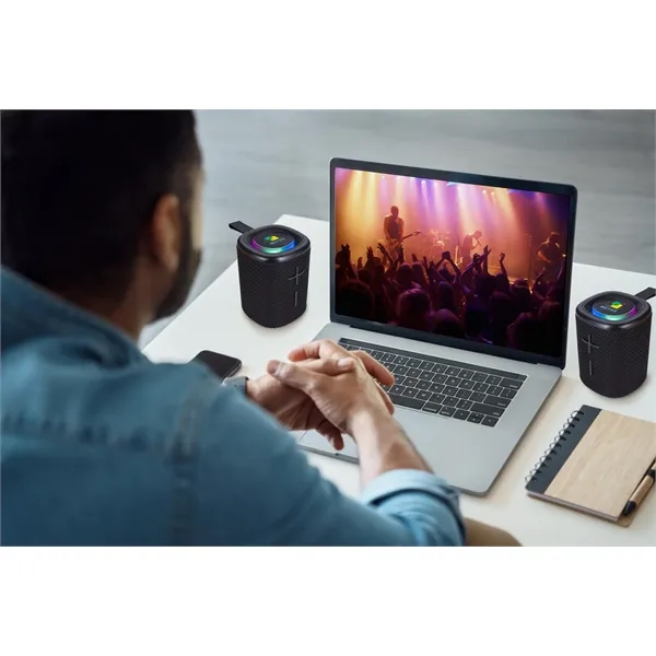 Koozie® Aqua Glow Water-Resistant Bluetooth® Speaker - Koozie® Aqua Glow Water-Resistant Bluetooth® Speaker - Image 2 of 18