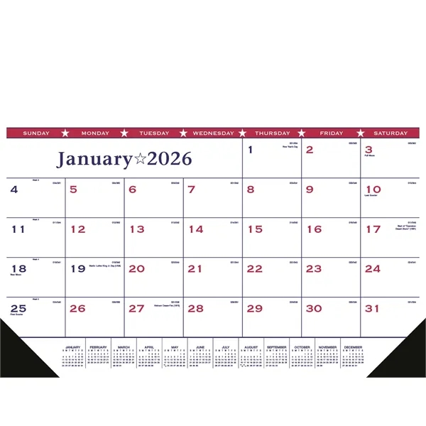 Triumph® Calendars Patriotic Desk Pad with Vinyl Corners - Triumph® Calendars Patriotic Desk Pad with Vinyl Corners - Image 5 of 13
