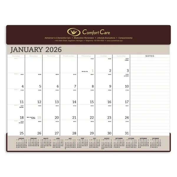 Triumph® Calendars Vinyl Desk Pad