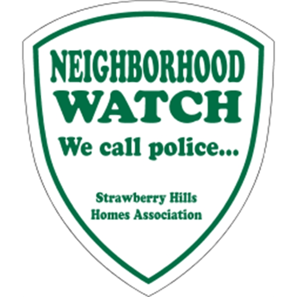 Shield Security Decal - White Vinyl - Shield Security Decal - White Vinyl - Image 1 of 1