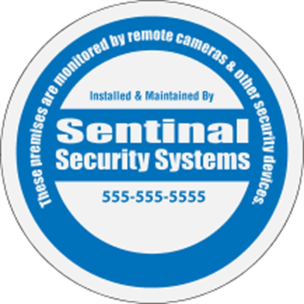 Circle Security Decal - Reflective