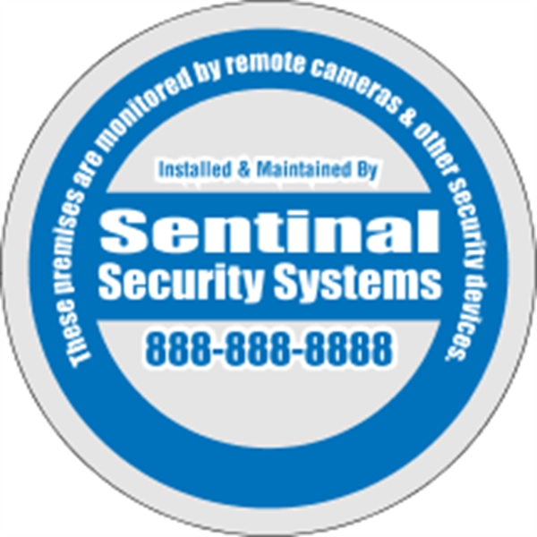 Circle Security Decal - Clear Polyester