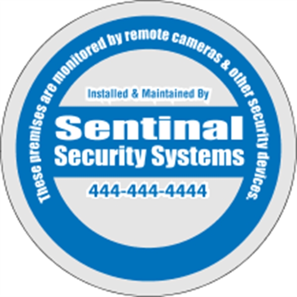Circle Security Decal - Clear Polyester