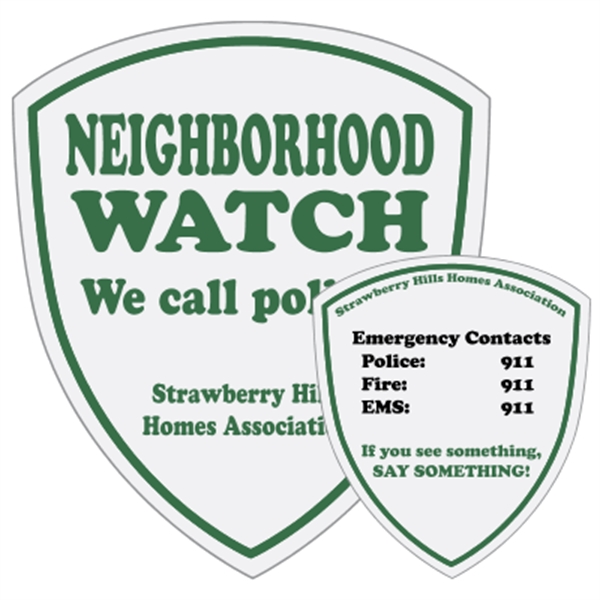 Double-Sided Shield Security Decals