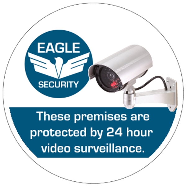 Circle Security Decal - White Vinyl 4CP - Circle Security Decal - White Vinyl 4CP - Image 0 of 0