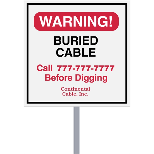 Square Security Sign - Reflective