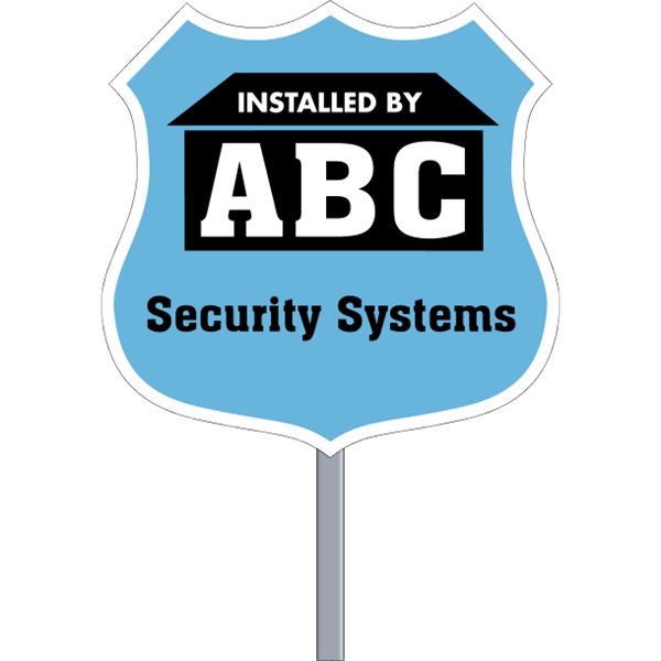 Badge Security Sign - White Poly