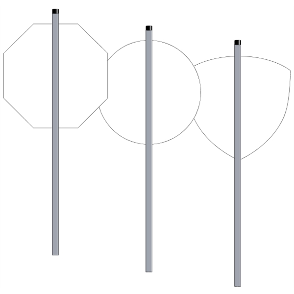 Aluminum Stake with Black Cap