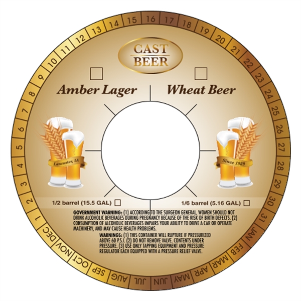 6.25" Keg Collars, Digital .010" Plastic
