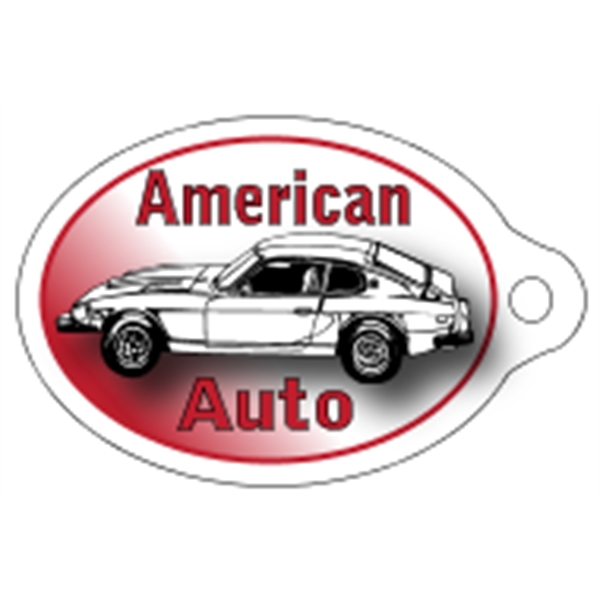 2.5" x 1.625" Oval 4CP Mini Key Tag