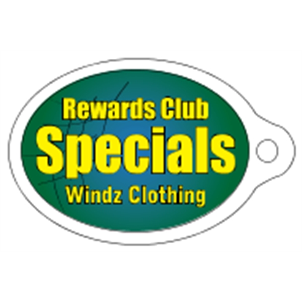 2.5" x 1.625" Oval 4CP Mini Key Tag