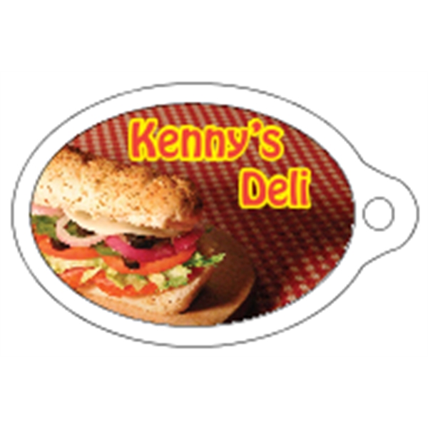 2.5" x 1.625" Oval 4CP Mini Key Tag