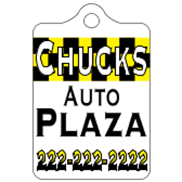 2.25" x 1.5" Rect. 4CP Mini Key Tag