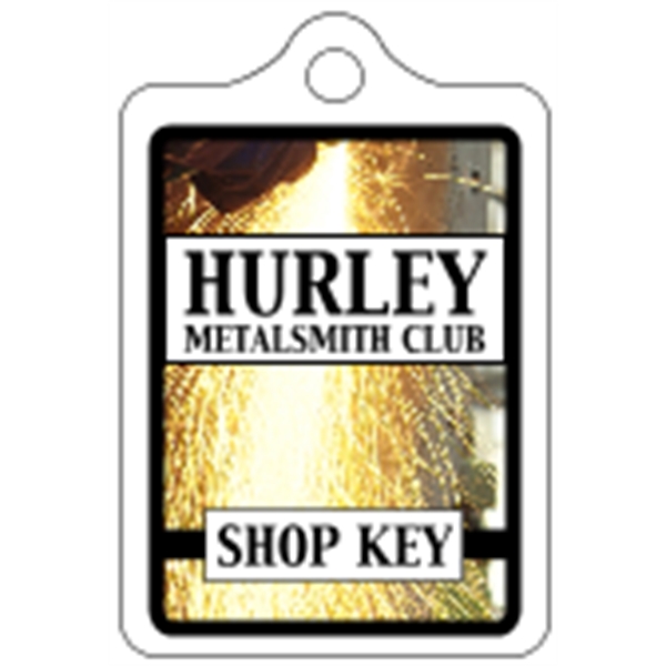 2.25" x 1.5" Rect. 4CP Mini Key Tag