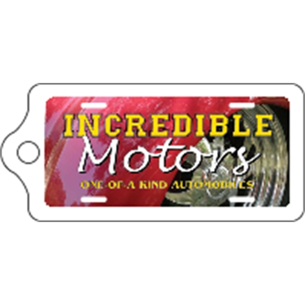 2.75" x 1.25" Rect. 4CP Mini Key Tag