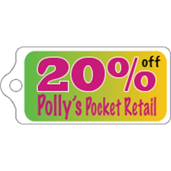 2.75" x 1.25" Rect. 4CP Mini Key Tag