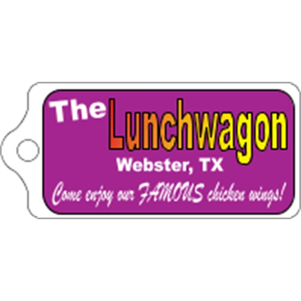 2.75" x 1.25" Rect. 4CP Mini Key Tag